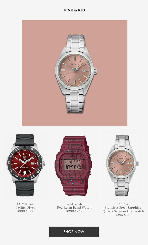 Shop Pink & Red Dial Watches