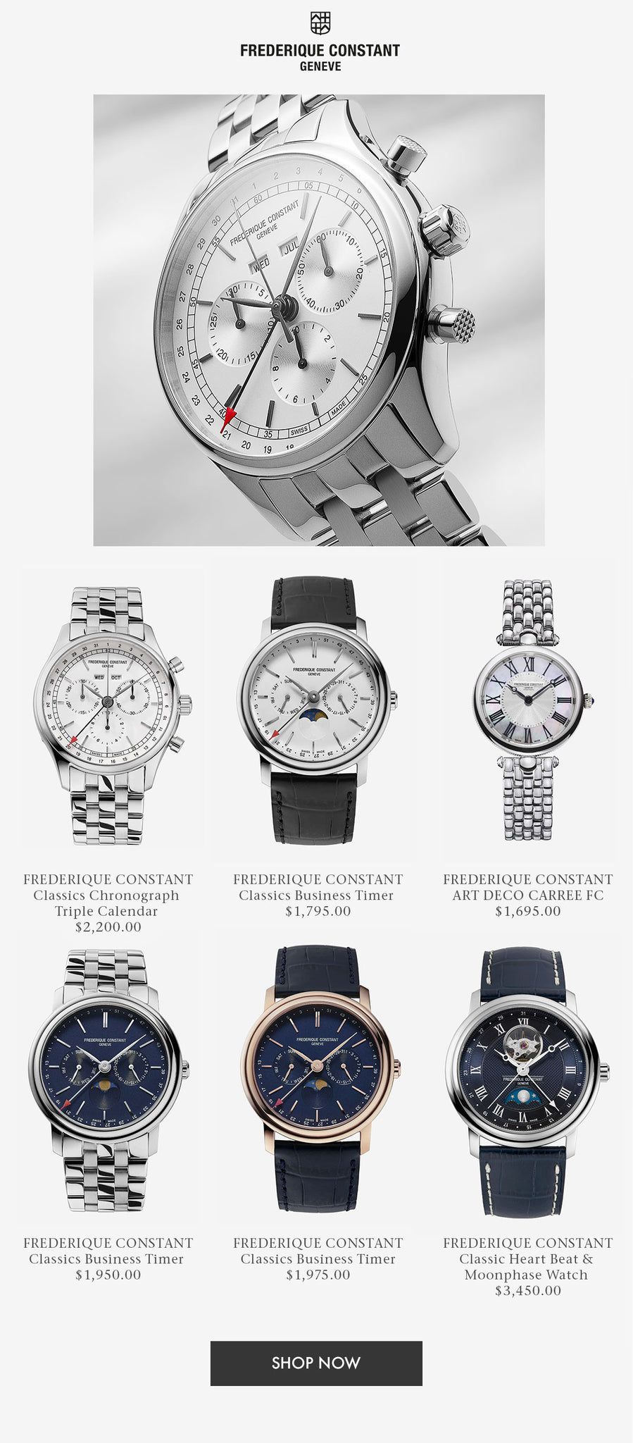 New watches from Frederique Constant