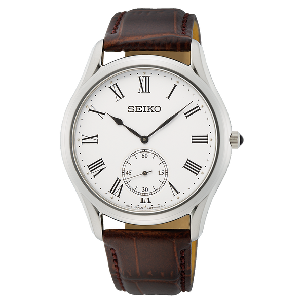 Seiko Conceptual Series Leather Band White Dial Men's Watch SRK049P